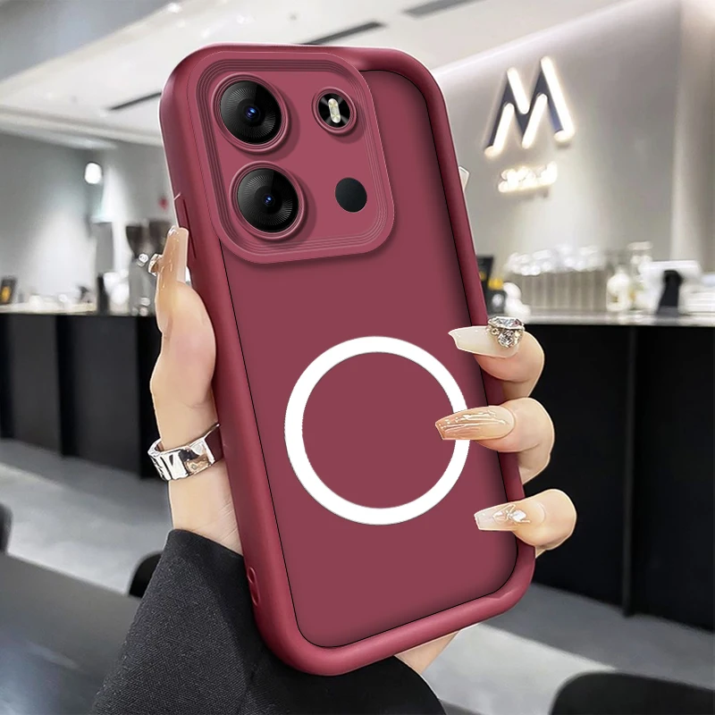 Silicone Matte Back Cover with Magnetic Sticker