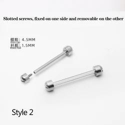 Elegant Rose Gold and Silver Watch Screw Kit for Leather Bands - Includes Lug Stems, Tubes, and Spring Bars (Various Sizes) (Style 2 - silver)