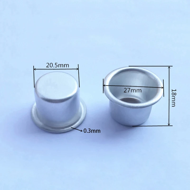 Description Picture 5 of item10pcs Gold Color Candle Cups Round Aluminum Reusable Candle Making Trays DIY Candlestick Accessory Home Decor Candles Container