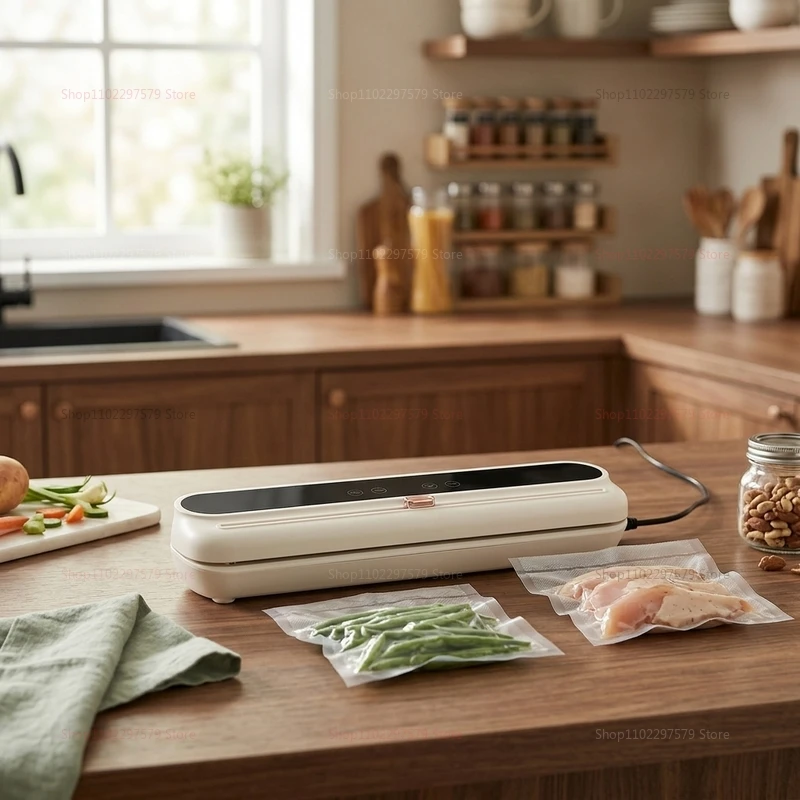 Vacuum Sealer Machine for Food with Built-in Cutter Dry and Wet Modes Easy Kitchen Food Saver Vacuum Packaging Keeps Food Fresh 2