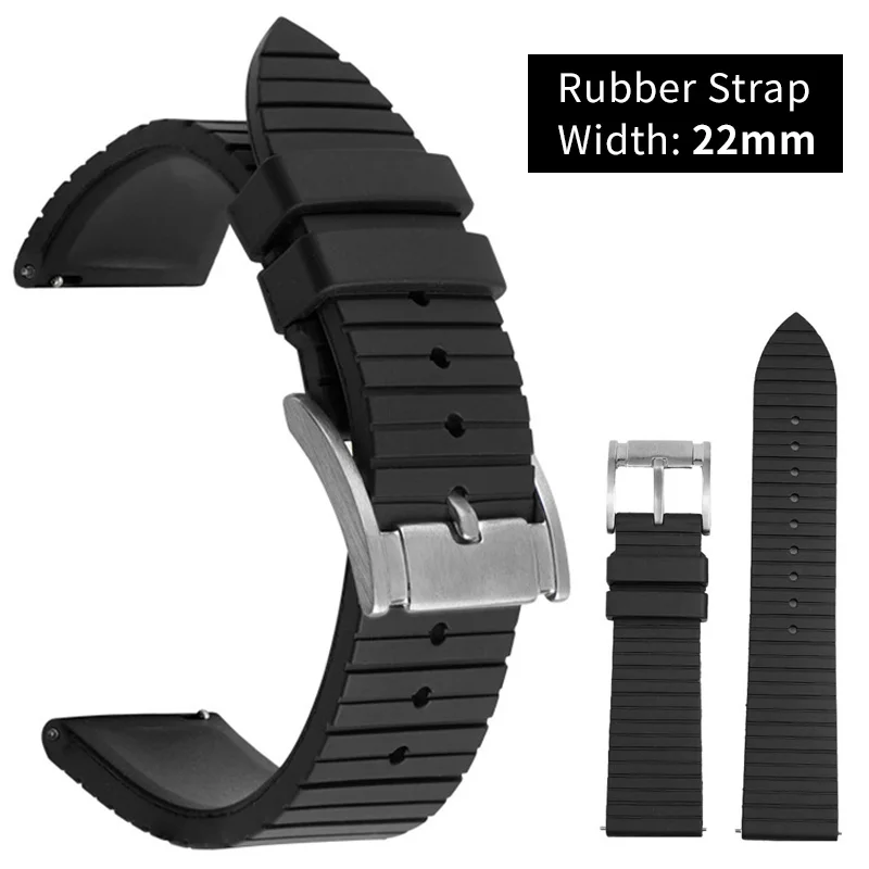 BREAK Watch Strap  Steel Genuine Leather Strap Rubber strap