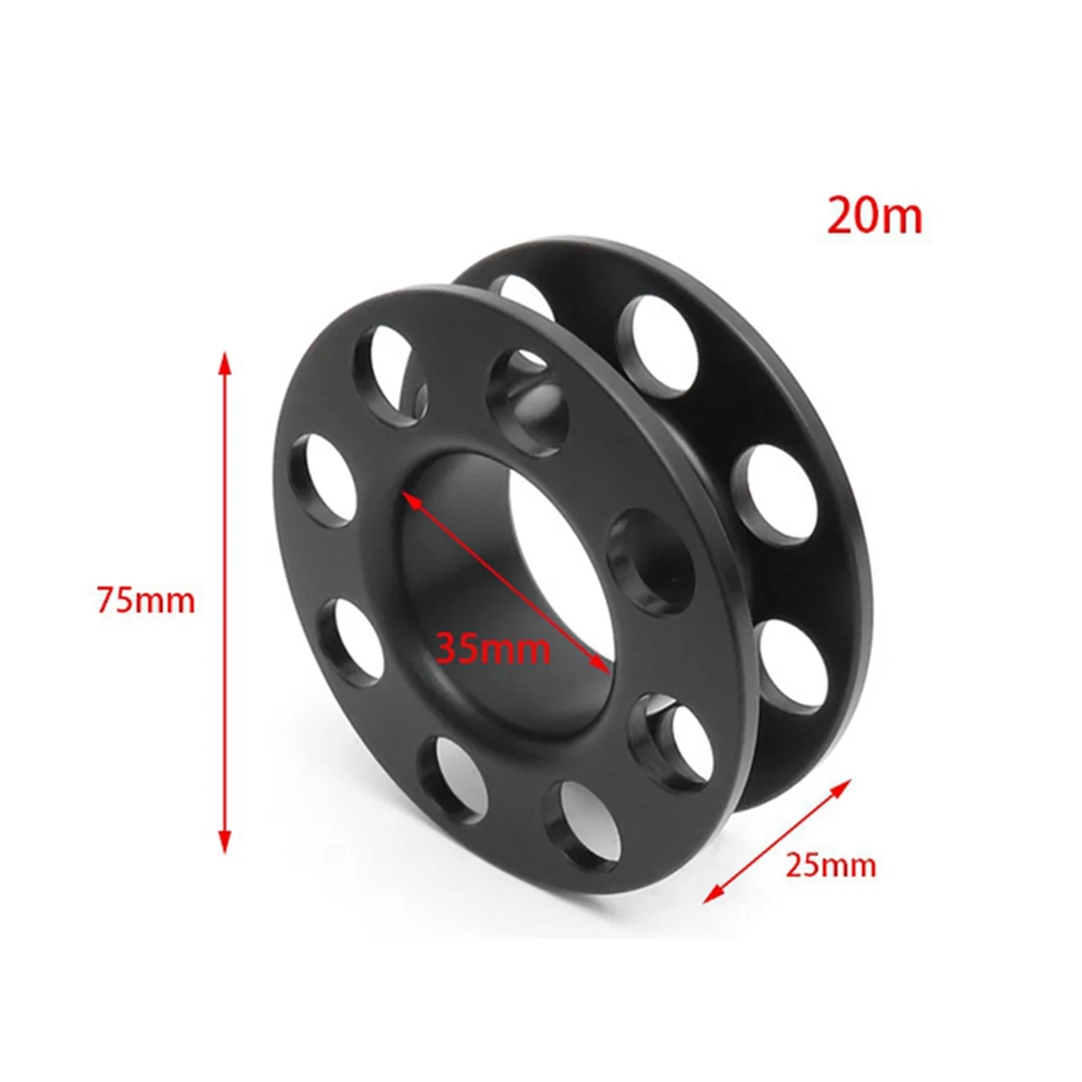 BAAU Diving Finger Reel Diving Spool Light-Duty Reel Underwater Accessories Scuba Compact Finger Spool 30m