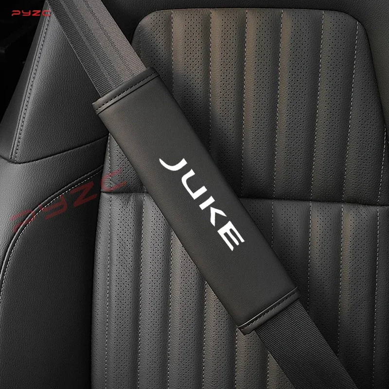 Car Suede Carbon Fibre Safety Belt Cover Shoulder Protection Shoulder Protective Pad For Nissan Juke F15 F16 Auto Accessories