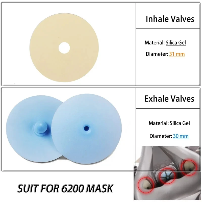 Valves d'extraction pour masque 6200/7502/6800 - Lot de 5 ou 10 pièces