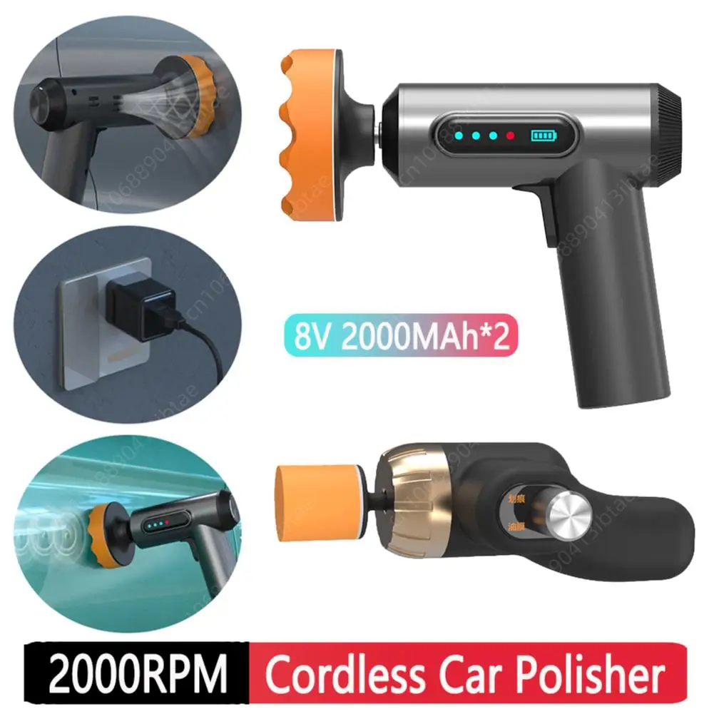 Cordless Polishing Machine for Car 4000mAh Auto Polish Waxing Machine Adjustable Speed 2000rpm Wireless Polisher Electric Polish