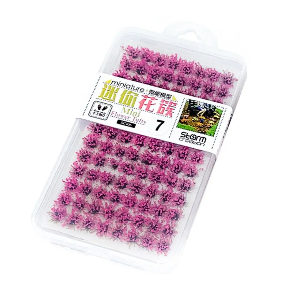 Simulation Miniature Flower Grass Railway Train Model Making Static Grass Tuft Terrain Model Resin Mini Flower Tuft