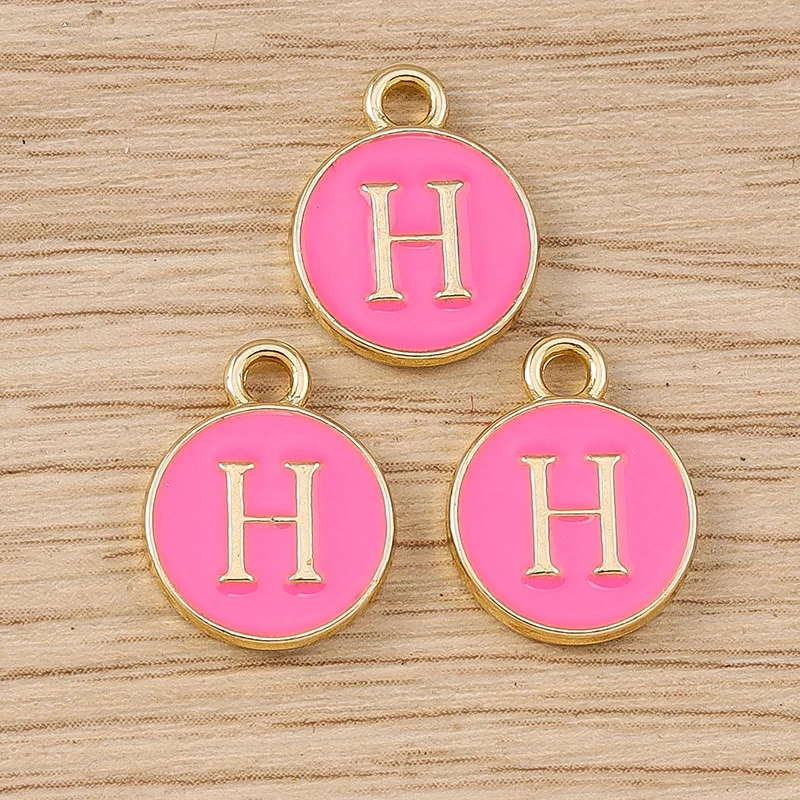 10 Stück niedliche, bunte Alphabet-Anhänger mit 26 Buchstaben von A bis Z für die Schmuckherstellung, Halsketten, Ohrringe, DIY-Bastelzubehör – Detail 28