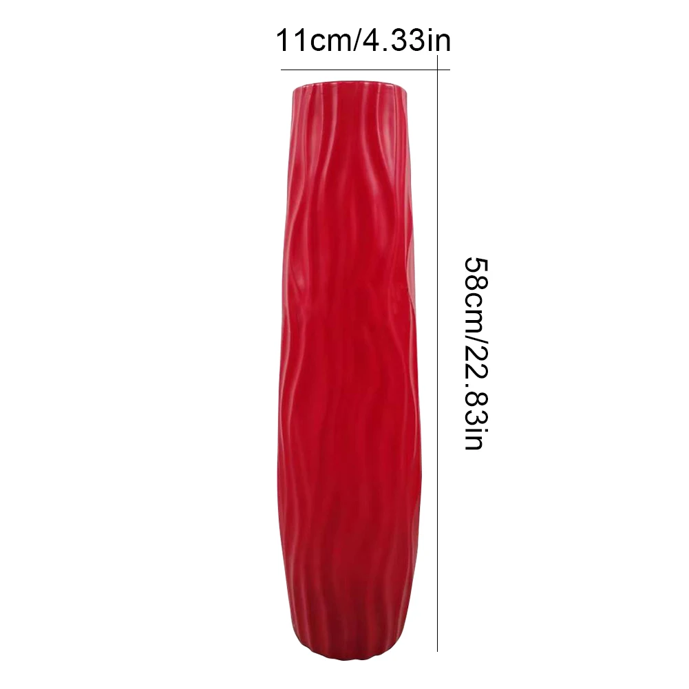 Large Floor Vase Textured Floor Standing Vase Exquisite Line Design Vase for Home Living Room
