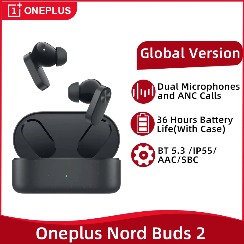 

Global Version OnePlus Nord Buds 2 True Wireless Earphone Bluetooth 5.3 Acitve Noise Cancelling Wireless Earbuds For Oneplus 11