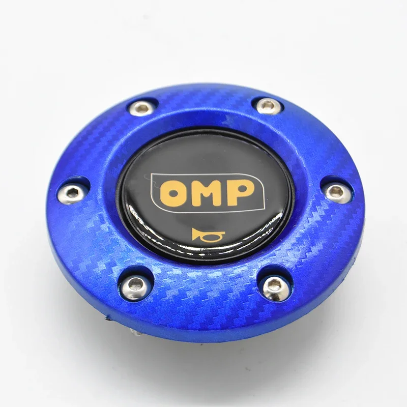 Racing Steering Wheel Horn Switch Universal Car Horn Button Carbon Fiber Pattern