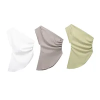 Zr European And American Women S Clothing French Off Shoulder Asymmetrical Diagonal Collar Design Top T.jpg