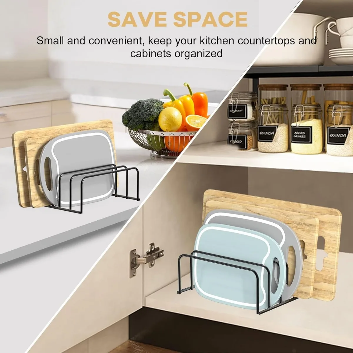 Cutting Board Organizer Holder Rack Baking Cookie Pan Sheets Cooling Small Racks Storage Stand For Kitchen Cabinet Organizer kitchen storage rack,cabinet organizer shelves,kitchen cutlery organizer