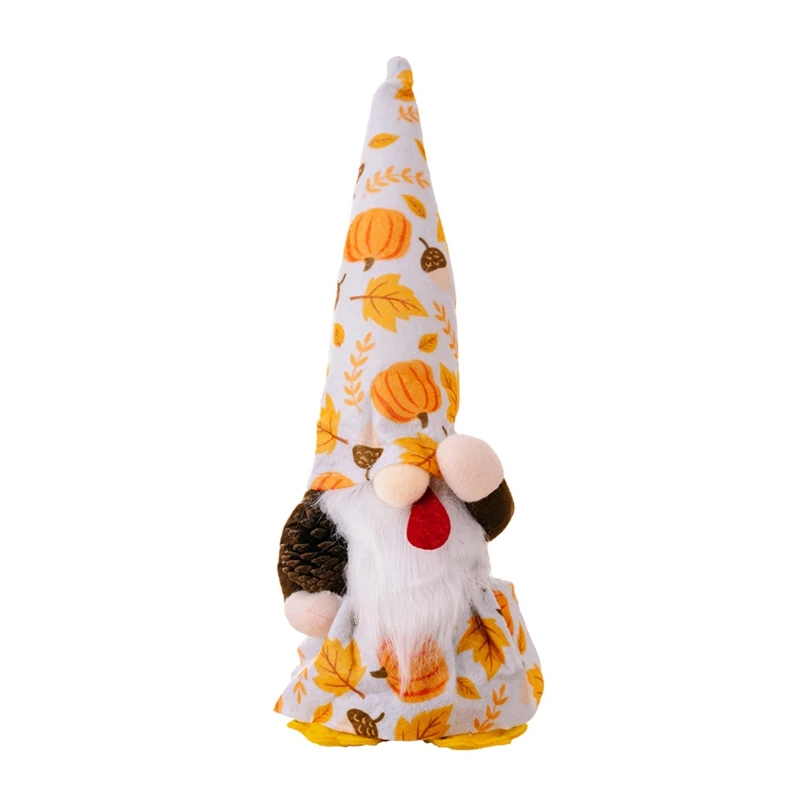

Thanksgiving Decoration Faceless Rudolph Gnome Gnome Maple Leaf Dolls Pine Cones