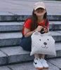 Diaper Bags Large Capacity Cartoon Bear Cotton Portable Travel Maternity Mommy Bag Women Handbag 5