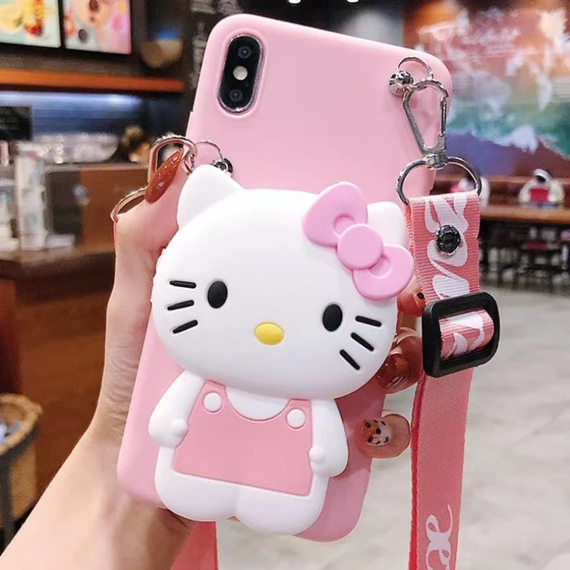 3D Cartoon Kitty Wallet Phone Case For Vivo Y78 Y77E Y76 Y75 Y73