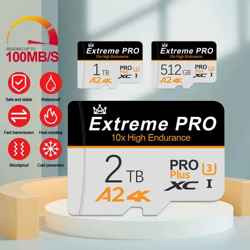 Scheda Sd Micro Memory Da 1Tb Scheda Sd Ad Alta Velocità Da 128Gb 256Gb Scheda Flash Sd/Tf Scheda Di Memoria Da 512 Gb Per Fotocamere Telefoniche Lett