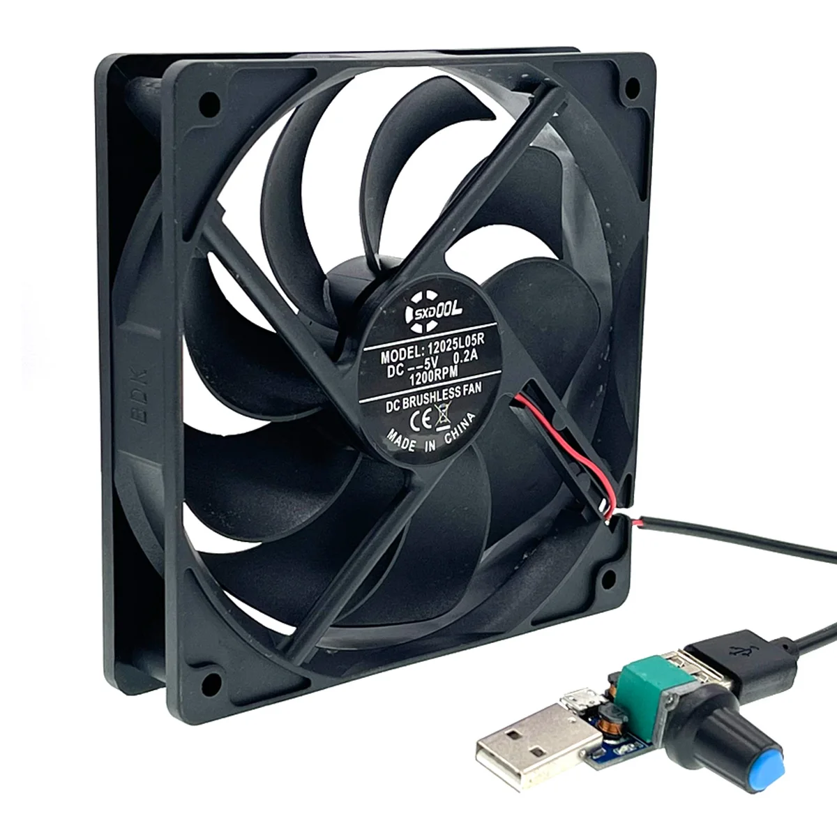 Ventilatore USB 30 Mm Per PC - Ventola DC 5V, Alloggiamento Nero, Per Raffreddamento