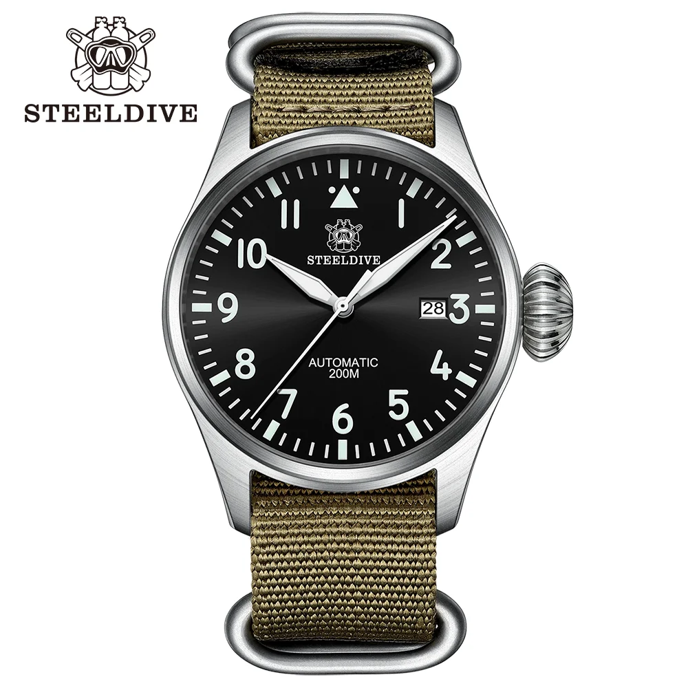 

STEELDIVE Official SD1930 Luxury Fully Automatic Mechanical Men's Watch Swiss Super Luminous BGW9 NH35 Movement 20Bar Waterproof