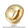 New Arrival Large Size Wide Smooth Alloy Statement Cuff Bracelet Gold Color Hoho Chunky Bangle for Girls Women Fashion Jewelry 3