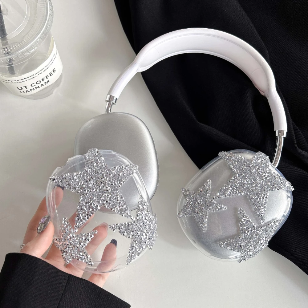 Милые блестящие звезды ins гарнитура чехол для Apple Airpods Max Мультяшные милые наушники аксессуары для Airpodsmax Мягкий силиконовый чехол