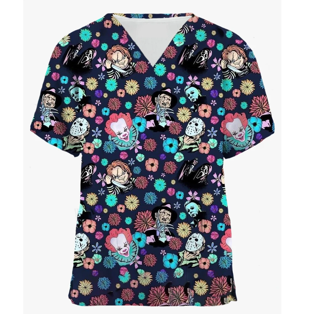 Uniforme médico con estampado de princesas de Disney para mujer, uniforme de trabajo para dentista, uniforme de enfermera, uniformes médicos para mujer, ropa de trabajo para hospital