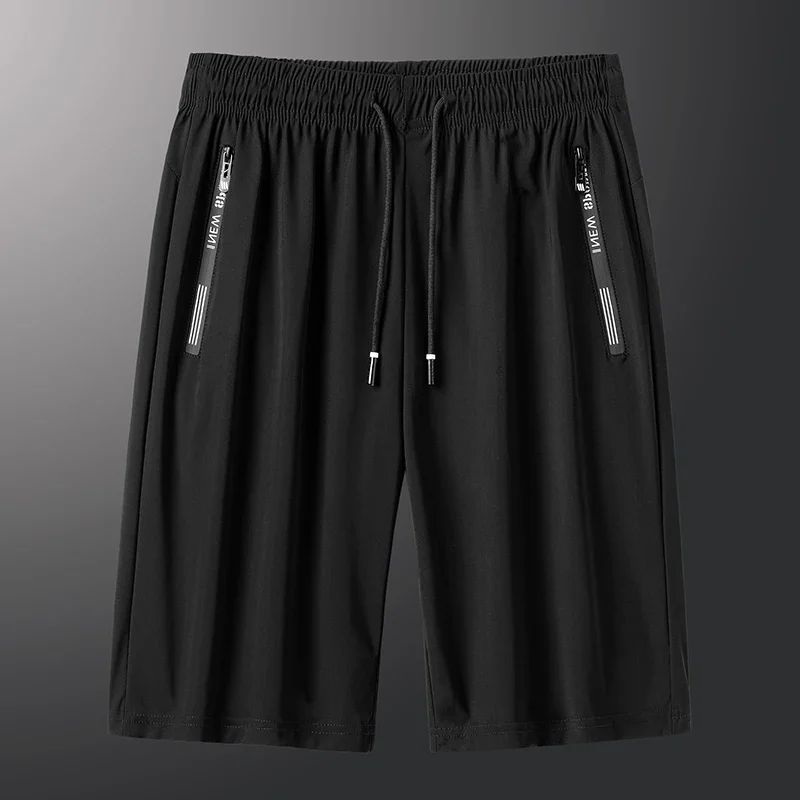 Men Plus Size Casual Shorts 6XL 7XL Big Size Gym Shorts Men Ice Silk Stretchy Summer Beach Short Pants Quick Dry Breathable 3