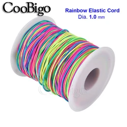Vibrant Rainbow Elastic Band for Crafting and Sewing - Multi - Purpose String Cord (Dia. 1.0mm)