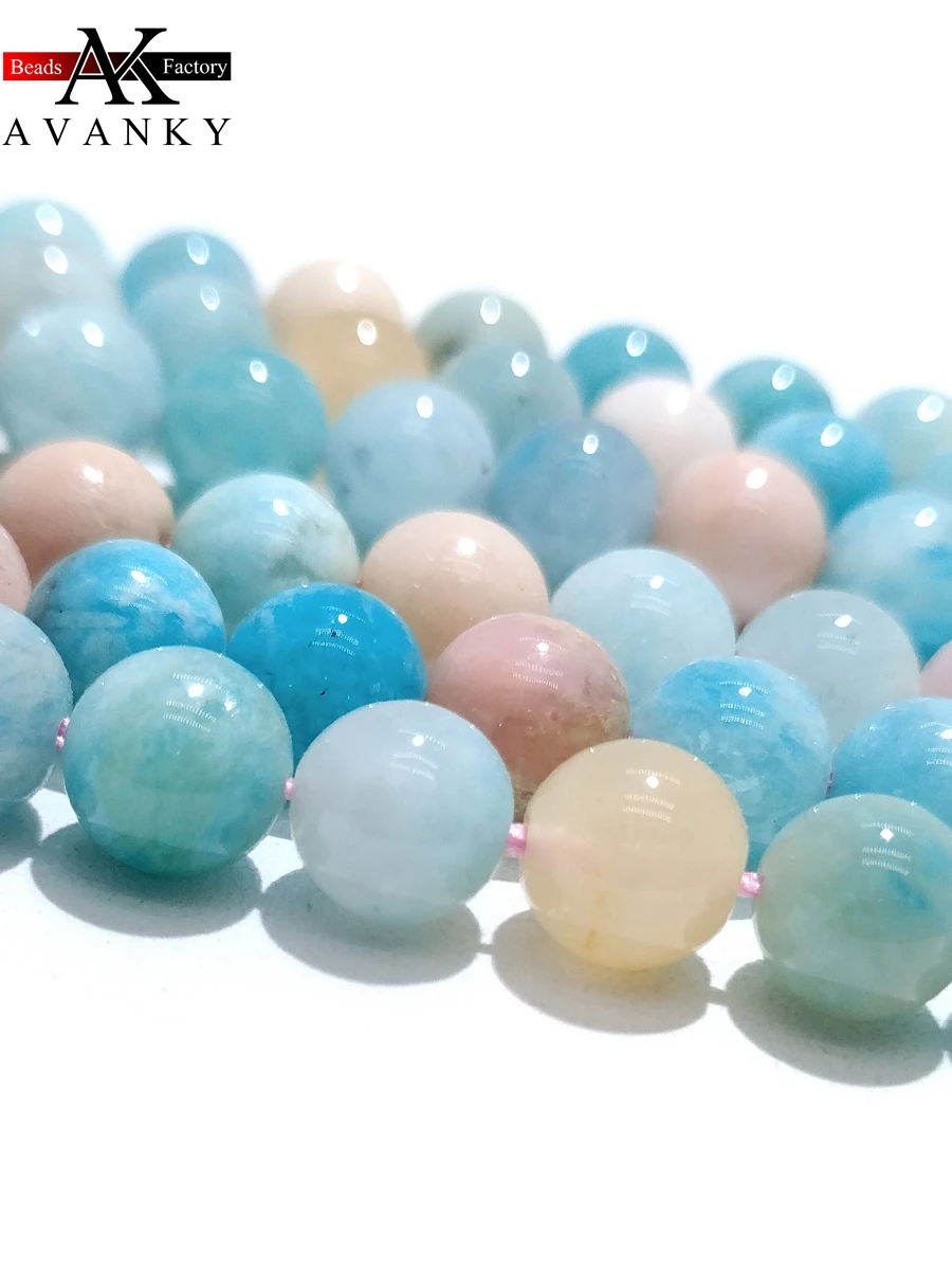 Natural Tianhe Stone Amazonite Color Treasure For Jewelry Making Round Spacer Beads Diy Bracelets Necklace Accessories 15