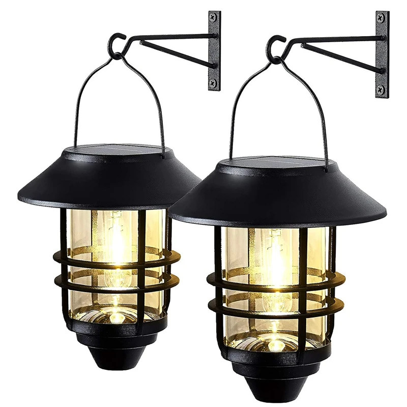 

Solar Lantern Wall Lights , Porch Light, Hanging Solar Wall Sconce Outdoor, 20 Lumen Heavy Glass & Lighting For Porch