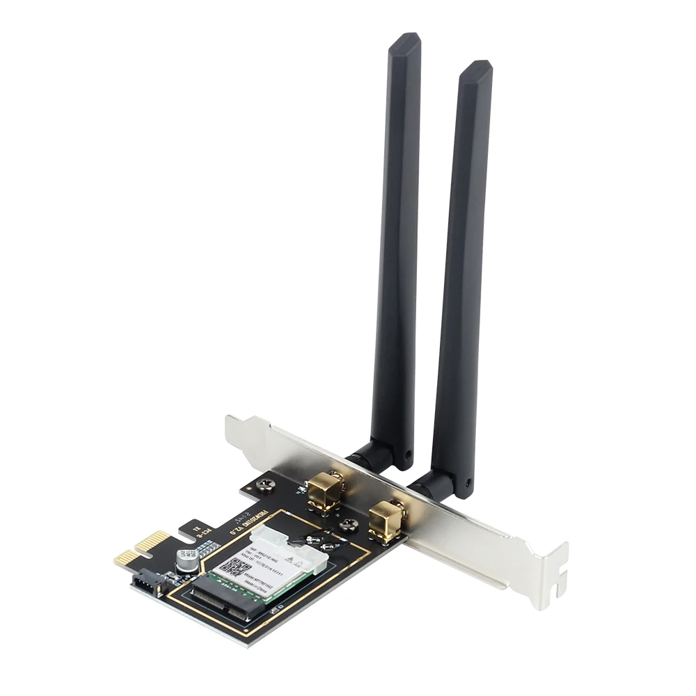 듀얼 밴드 블루투스 5.2 어댑터, AX1800 와이파이 6 MT7921 PCI 익스프레스, 1800Mbps, 802.11AX, 2.4G, 5Ghz, Win10 용