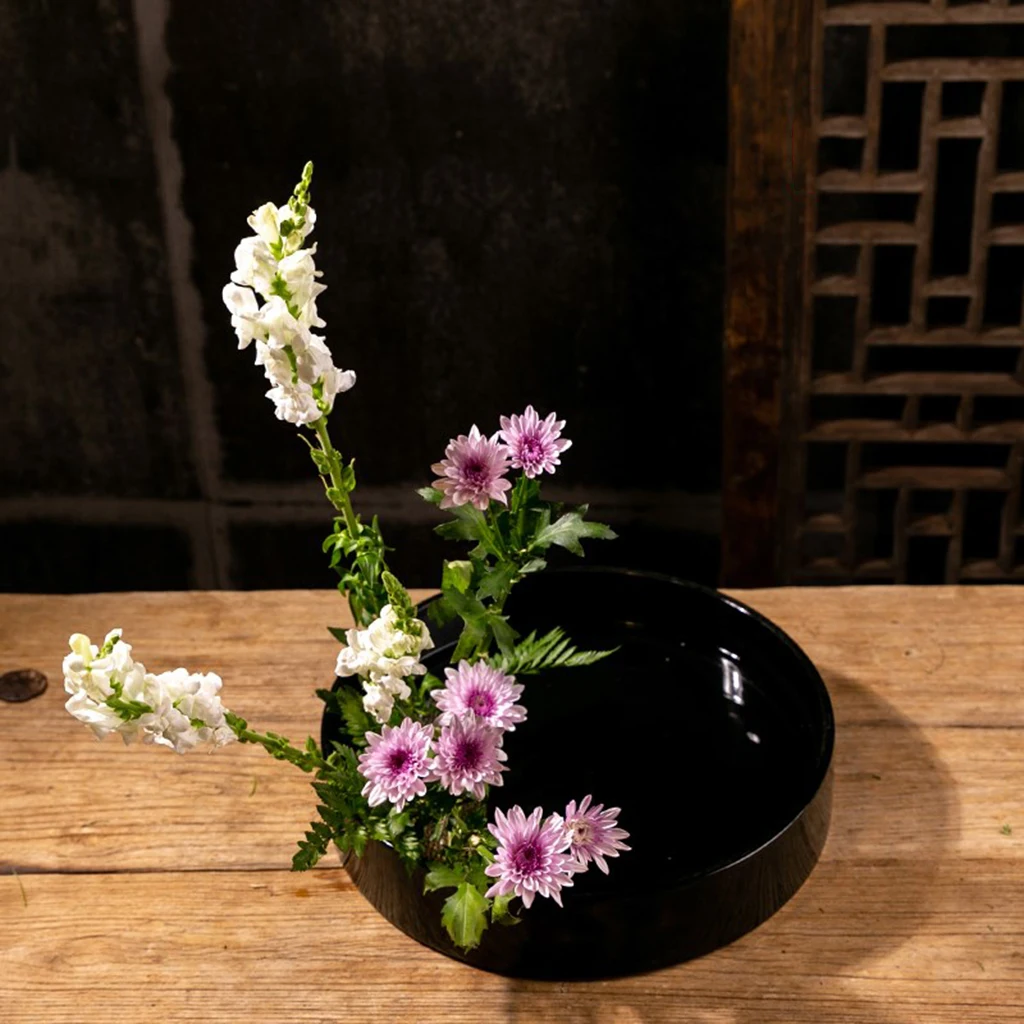Supports Ronds Ikebana Pour Arrangements Floraux - 4 Pièces Transparentes Avec Ventouses - Fixation Facile Sur Pots Ou Tables