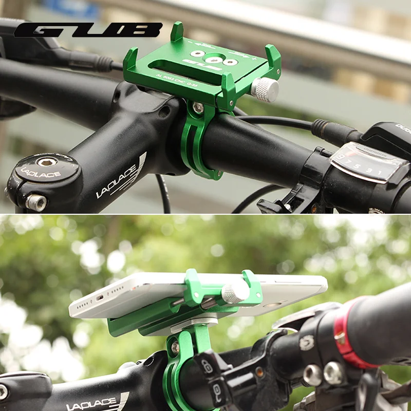 Bicycle Phone Holder GUB G85 G-85 Aluminum Bicycle Phone Holder For 3.5-6.2inch Smartphone Adjustable Handle Tape Support GPS Bike Phone Stand