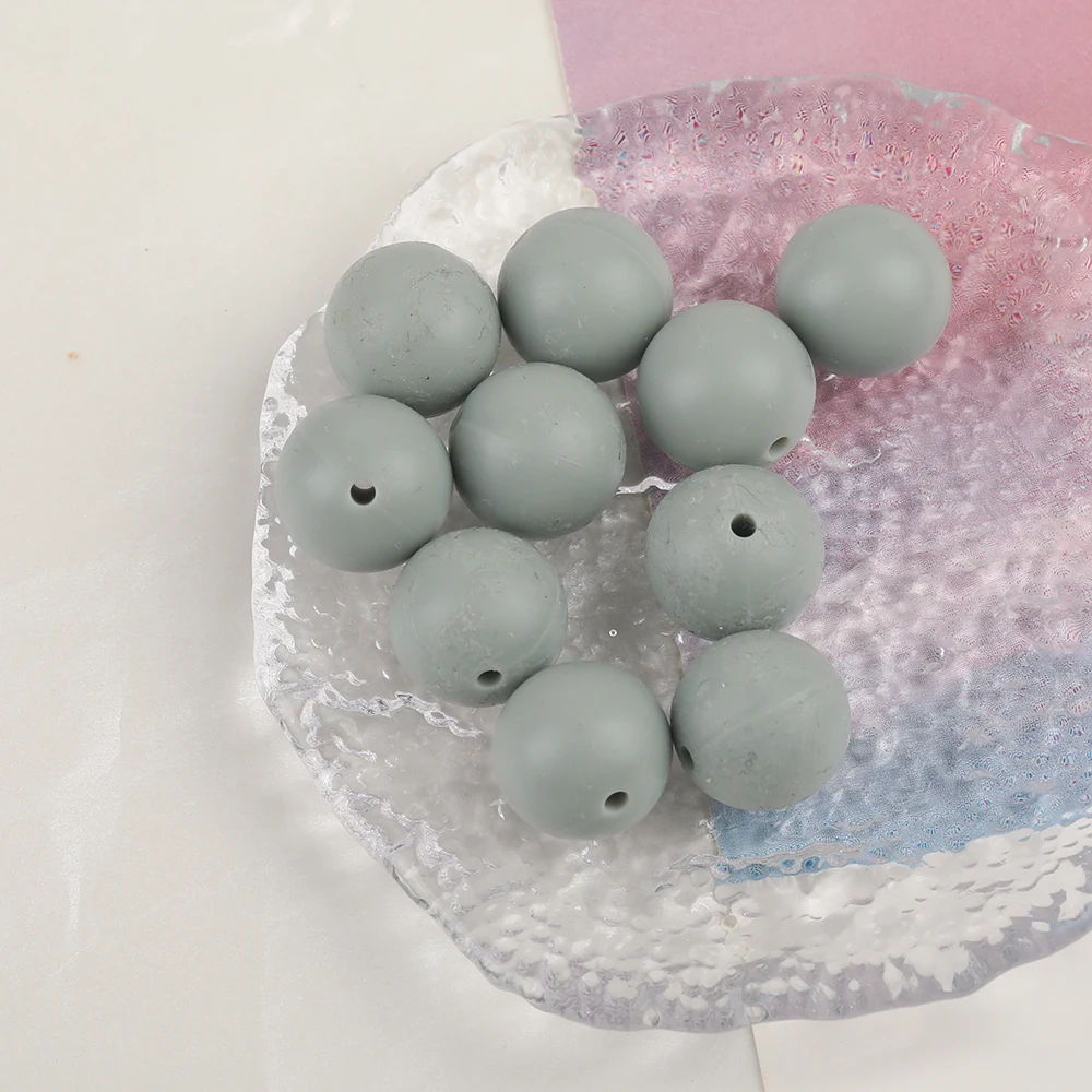Cordial Design 100Pcs 12/15MM Choose/Silicone Material Beads/Baby Edible Beads/Chewable/Jewelry Accessories/DIY Making Findings - cordial