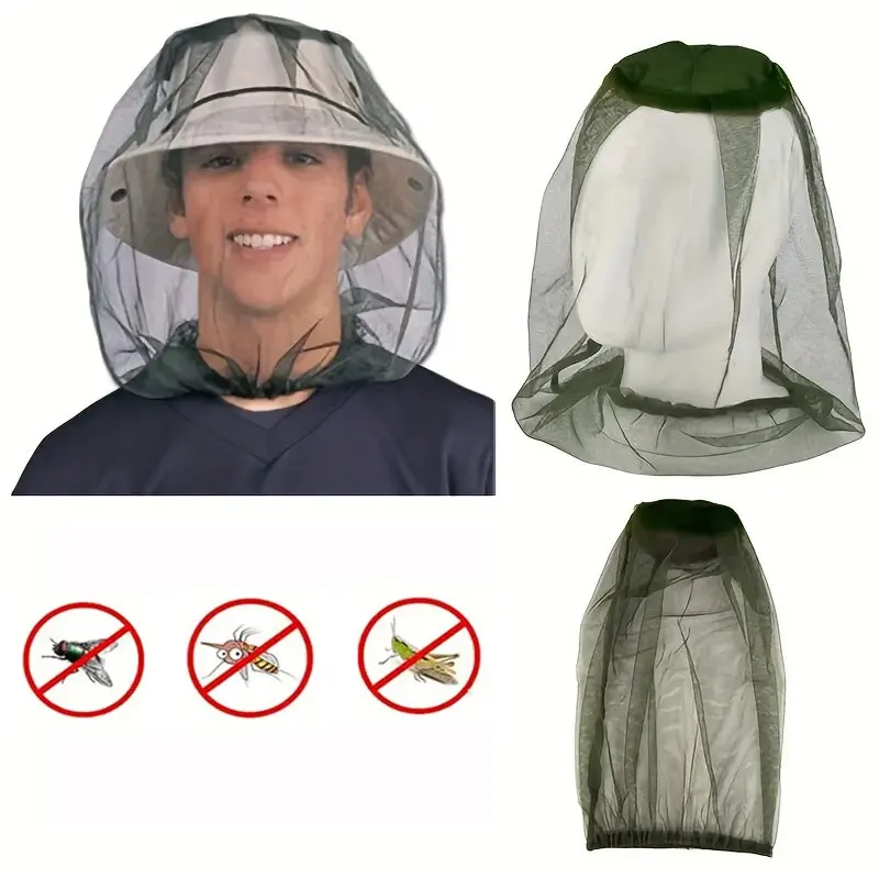 Outdoor Mosquito Proof Hat Mesh Nets Gardening Insect-proof Hat For Hiking Camping Fishing
