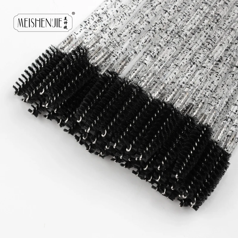 5/50 pcs Crystal Mascara Wands Eyelash Brush Spoolies for Eye Lash Extension Eyebrow and Makeup Crystal Makeup Tools 1