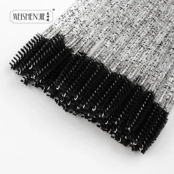 5/50 pcs Crystal Mascara Wands Eyelash Brush Spoolies for Eye Lash Extension Eyebrow and Makeup Crystal Makeup Tools 1