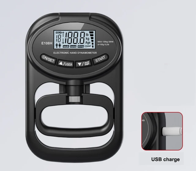 Grip Strength Tester, 396Lbs/180Kg Digital Hand Dynamometer Grip Strength Meter Usb Lcd Screen Hand Grip Dynamometer Comfortable To Use