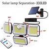Waterproof Solar Powered Outdoor Light Motion Sensor 122/333 LED Security Street Lamp Sconce Spotlights for Garden Decoratio 1