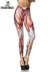 NADANBAO Muscle Printed Leggings Anime Cosplay Costume Casual Fitness Workout Pants Girls Party Wear Trousers Women's Bottom
