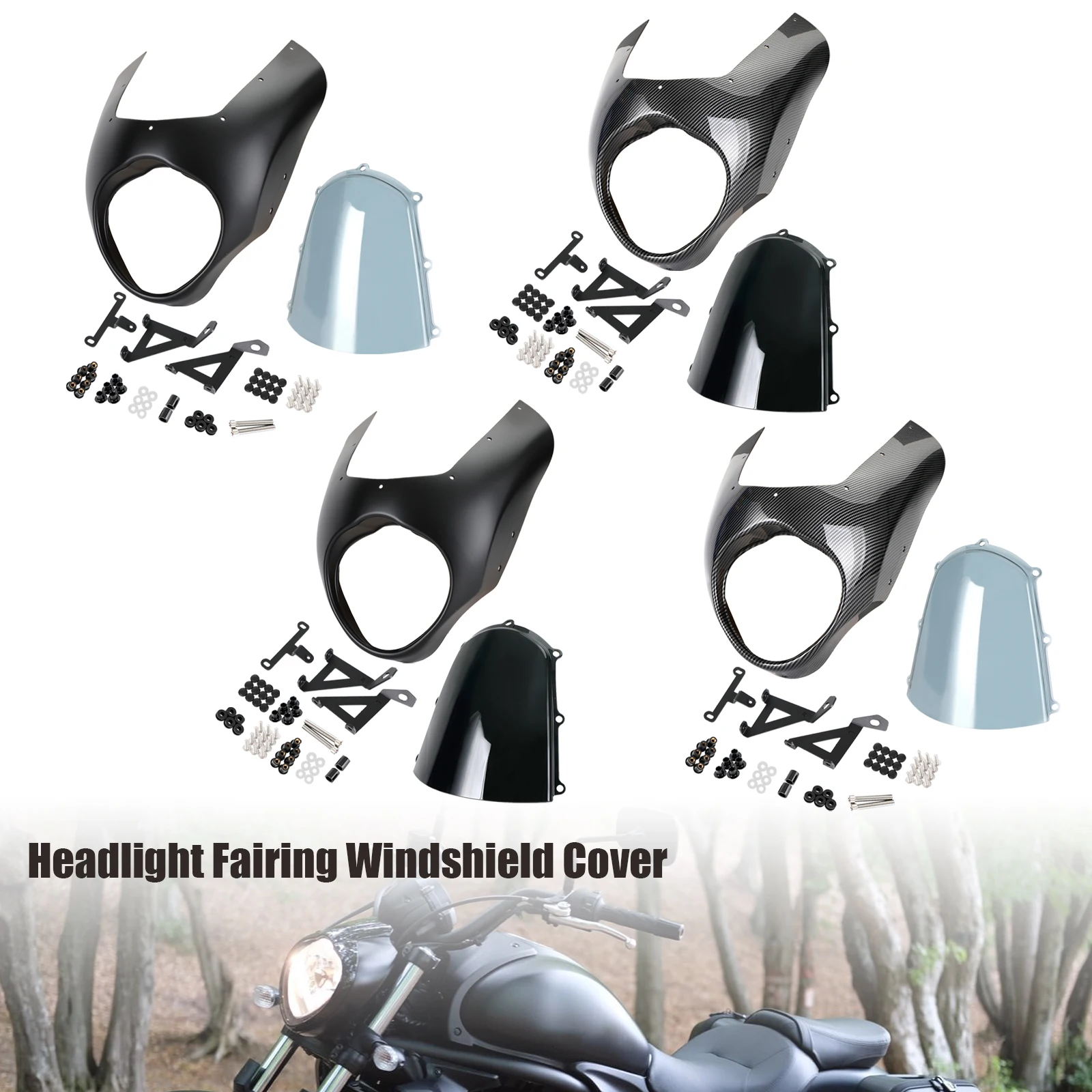 

Artudatech Headlight Fairing Windshield Cover For Kawasaki Vulcan VN650 2015-2021