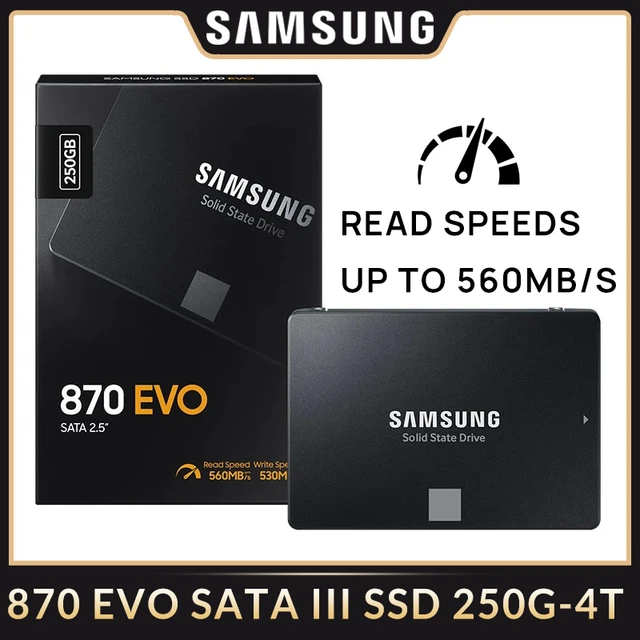 Samsung – Disque Dur Interne Ssd, 2.5 Pouces, 870 Evo, Avec Capacité De 250  Go, 500 Go, 1 To, 2 To, 4 To, Sata, Pour Ordinateur De Bureau, Pc Portable  - Interne Solid State Drives - AliExpress