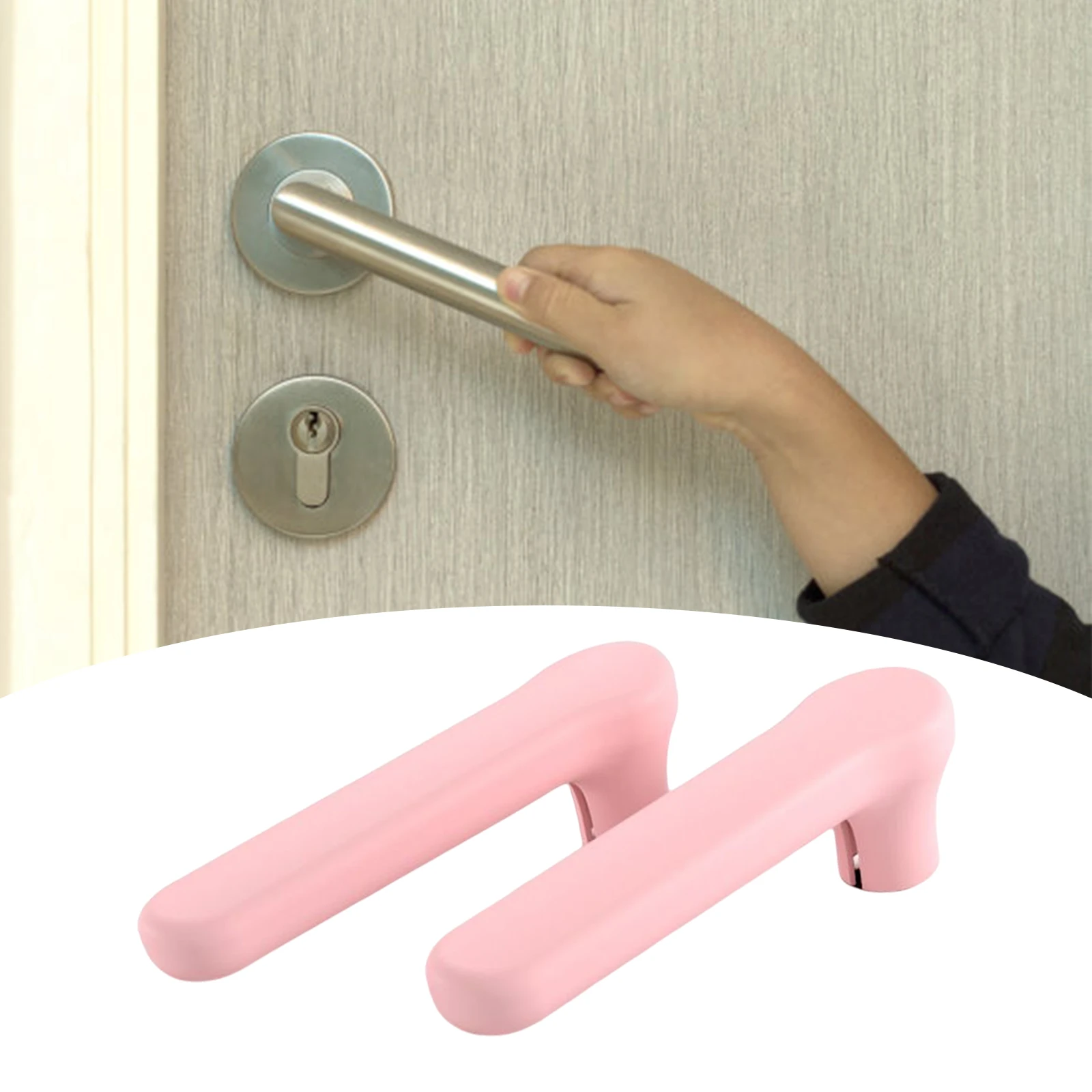 2Pcs Door Handle Cover Silicone Sleeve Door Knob Cover Noiseless Anti Collision Protector Gloves Anti Static Door Handle Guard images - 6
