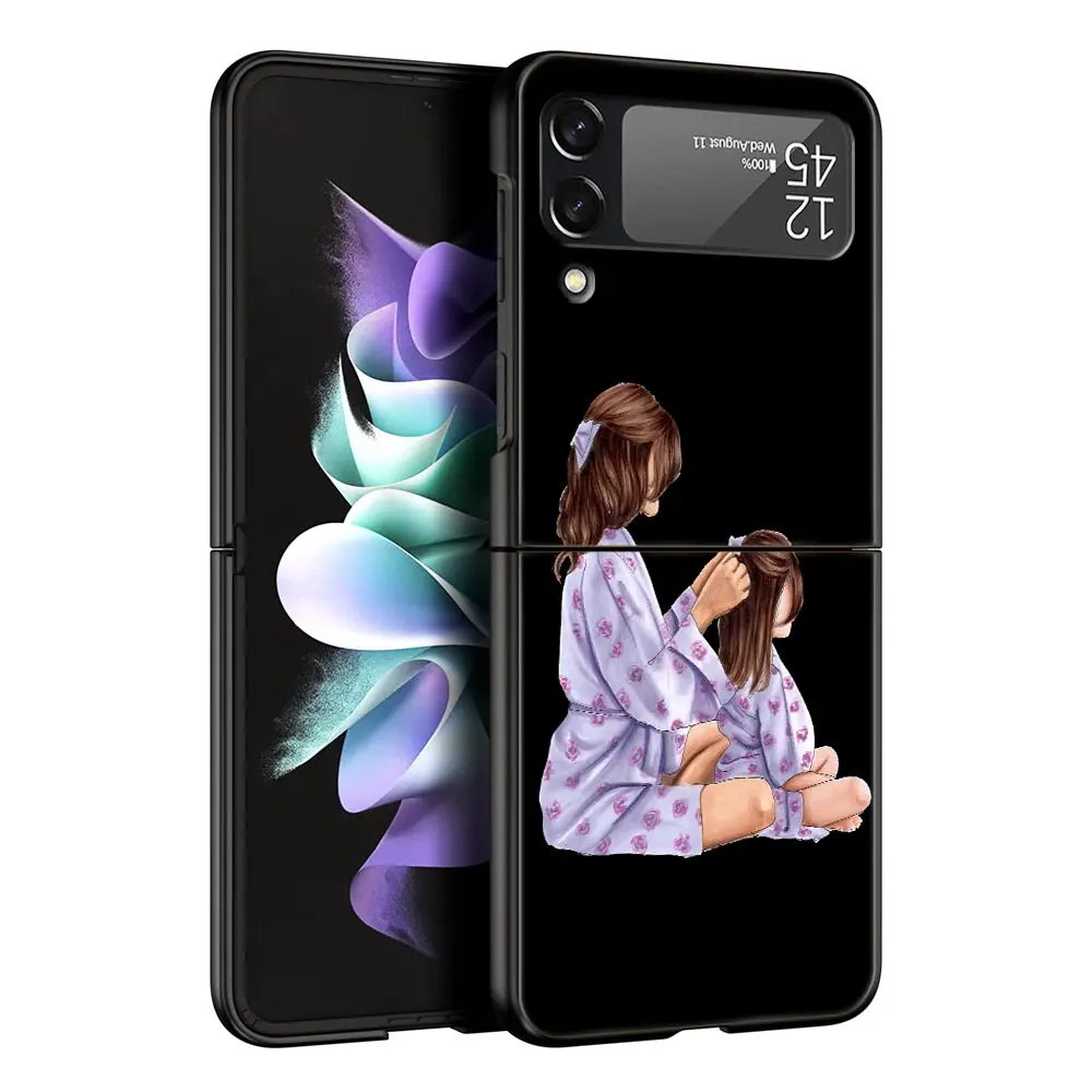 Chic Black Brown Hair Design Phone Case - Stylish Protective Hard Shell