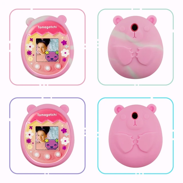 Protective Skin Sleeve Shell for Tamagotchi Pix with Finger Lanyard for tomagatchie Giga Pet Mini Toy Game Machine Cover 4