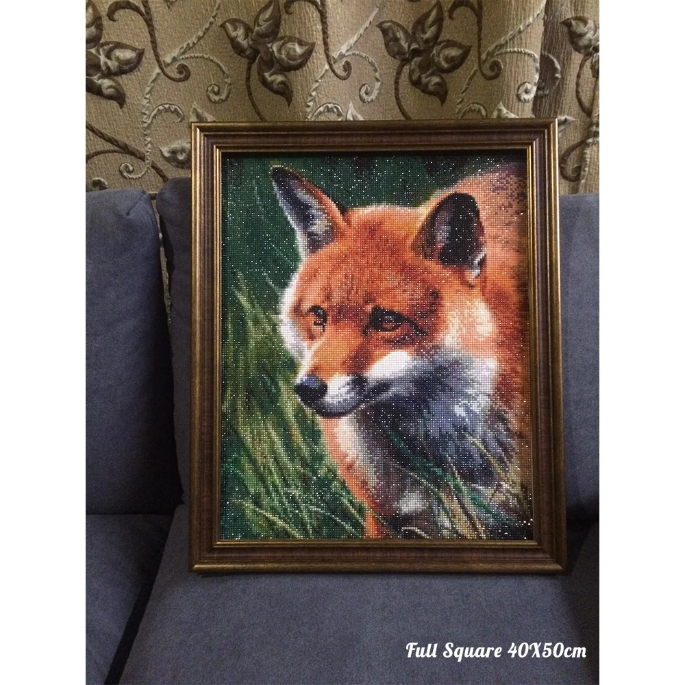 Evershine 5D Diamond Painting Cross Stitch Animals Diamond Embroidery Fox Full Square Rhinestone Pictures Home Decor diamond painting