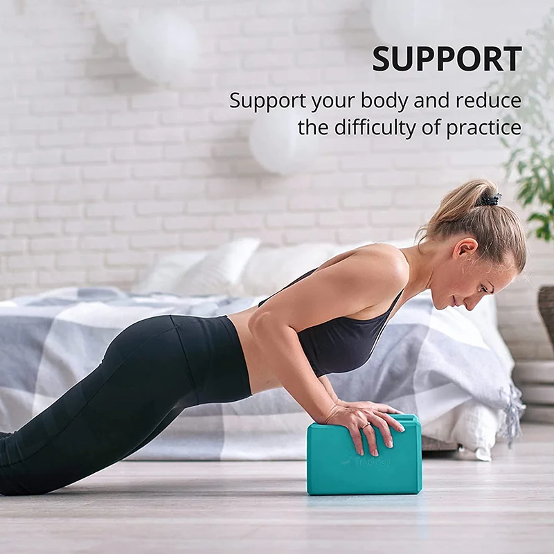 Description Picture 6 of item1pc High Density Yoga Foam Blocks Non-slip Solid Color Yoga Balance Fitness Dance Supplies For Yoga Pilates And Meditation