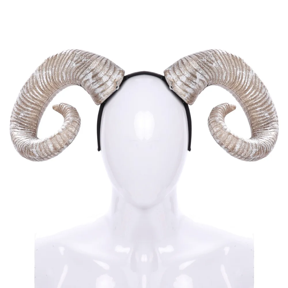 Black Foam Ox Horn Headband for Goth Party Cosplay