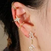 1PC New Design Stainless Steel Zircon Clip Earrings For Woman Fashion No Piercing Fake Cartilage Jewelry 2