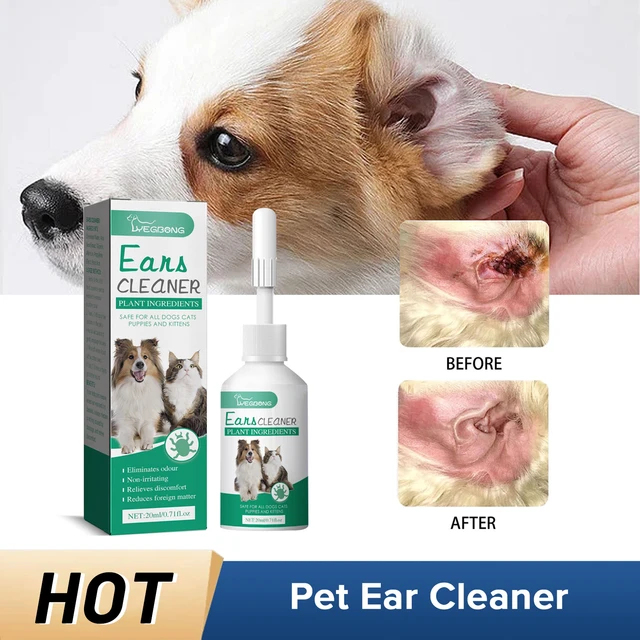 Ear Cleaner for Dogs & Cat Relieves Scratching