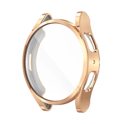 Shiny Slim Full Cover TPU Watch Case - Soft Plated Protection for Watch 5 40mm (Rose gold)